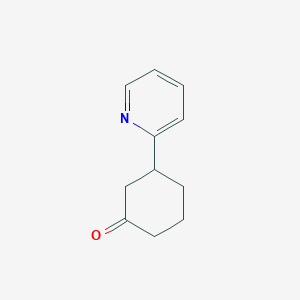 molecular formula C11H13NO B010442 3-(2-吡啶基)环己酮 CAS No. 110225-73-5