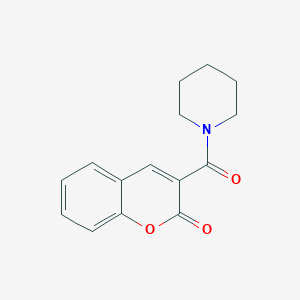 molecular formula C15H15NO3 B104424 Coumarin, 3-(piperidinocarbonyl)- CAS No. 18144-51-9