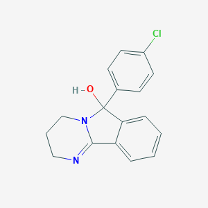 molecular formula C17H15ClN2O B104430 6-(4-Chlorophenyl)-2,3,4,6-tetrahydropyrimido[2,1-a]isoindol-6-ol CAS No. 36951-86-7