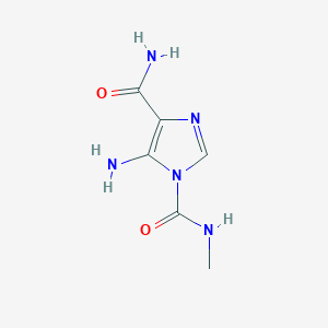 molecular formula C6H9N5O2 B104433 5-Amino-1-(n-methylcarbamoyl)imidazole-4-carboxamide CAS No. 188612-53-5
