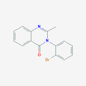 molecular formula C15H11BrN2O B104448 Mebroqualone CAS No. 4260-20-2