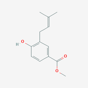 molecular formula C13H16O3 B010445 Methyl 4-hydroxy-3-(3-methylbut-2-enyl)benzoate CAS No. 101511-34-6
