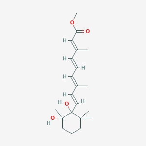 molecular formula C₂₁H₃₂O₄ B104458 5,6-Dihydroxyretinoic acid methyl ester CAS No. 75664-64-1
