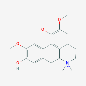 molecular formula C21H26NO4+ B104466 (+)-Xanthoplanine CAS No. 6872-88-4