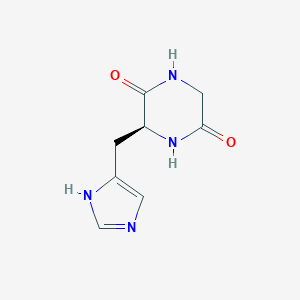 molecular formula C8H10N4O2 B104471 Cyclo(-Gly-His) CAS No. 15266-88-3