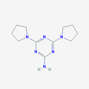 molecular formula C11H18N6 B104488 Triazine, 2-amino-4,6-dipyrrolidino- CAS No. 16268-87-4