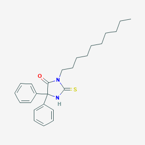 molecular formula C25H32N2OS B104506 3-Decyl-5,5'-diphenyl-2-thioxo-4-imidazolidinone CAS No. 875014-22-5