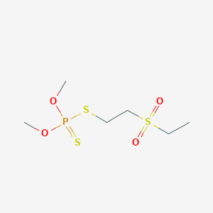 molecular formula C6H15O4PS3 B104507 Phosphorodithioic acid, S-(2-(ethylsulfonyl)ethyl) O,O-dimethyl ester CAS No. 20301-63-7