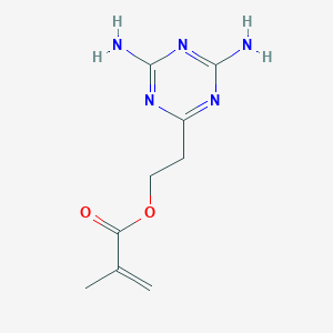 molecular formula C9H13N5O2 B010451 2-(4,6-Diamino-1,3,5-triazin-2-yl)ethyl 2-methylprop-2-enoate CAS No. 106241-72-9
