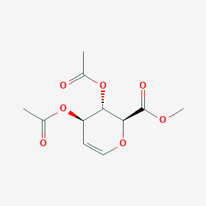 molecular formula C11H14O7 B104533 methyl (2S,3S,4R)-3,4-diacetyloxy-3,4-dihydro-2H-pyran-2-carboxylate CAS No. 57690-62-7