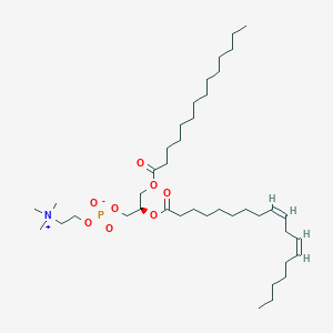 molecular formula C₄₀H₇₆NO₈P B104557 1-tetradecanoyl-2-(9Z,12Z-octadecadienoyl)-sn-glycero-3-phosphocholine CAS No. 92345-33-0