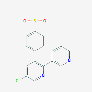 molecular formula C17H13ClN2O2S B104571 5-Chloro-3-(4-methylsulfonylphenyl)-2-pyridin-3-ylpyridine CAS No. 202409-31-2