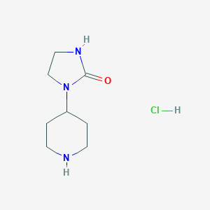 molecular formula C8H16ClN3O B104589 1-(Piperidin-4-yl)imidazolidin-2-one hydrochloride CAS No. 128225-38-7