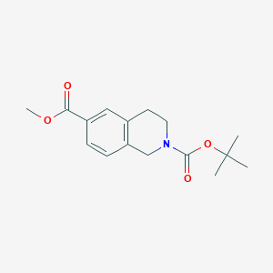 molecular formula C16H21NO4 B104596 2-tert-butyl 6-methyl 3,4-dihydroisoquinoline-2,6(1H)-dicarboxylate CAS No. 170097-66-2