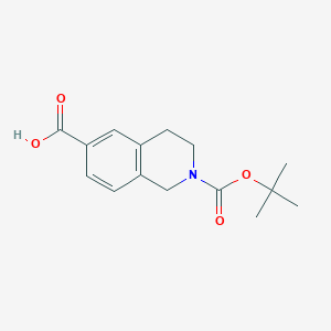molecular formula C15H19NO4 B104597 2-(Tert-butoxycarbonyl)-1,2,3,4-tetrahydroisoquinoline-6-carboxylic acid CAS No. 170097-67-3