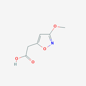 B104639 2-(3-Methoxy-1,2-oxazol-5-yl)acetic acid CAS No. 16877-55-7