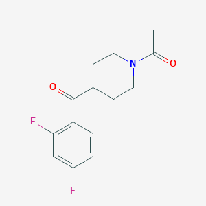 molecular formula C14H15F2NO2 B104661 1-(4-(2,4-Difluorobenzoyl)piperidin-1-yl)ethanone CAS No. 84162-82-3