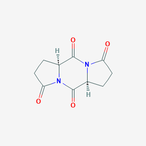 molecular formula C10H10N2O4 B104757 (5aS,10aS)-四氢二吡咯并[1,2-a:1',2'-d]吡嗪-3,5,8,10(2H,5aH)-四酮 CAS No. 14842-41-2