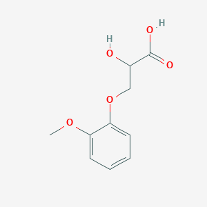 molecular formula C10H12O5 B104776 β-(2-甲氧基苯氧基)乳酸 CAS No. 13057-65-3