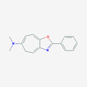 molecular formula C16H16N2O B104810 6H-Cycloheptoxazole, 6-dimethylamino-2-phenyl- CAS No. 15926-55-3