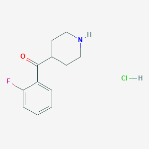 molecular formula C12H15ClFNO B104857 4-(2-氟苯甲酰)哌啶盐酸盐 CAS No. 64671-29-0