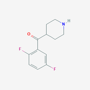 molecular formula C12H13F2NO B104867 (2,5-Difluorophenyl)-piperidin-4-ylmethanone CAS No. 1016743-93-3