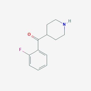 molecular formula C12H14FNO B104878 (2-Fluoro-phenyl)-piperidin-4-yl-methanone CAS No. 98294-54-3
