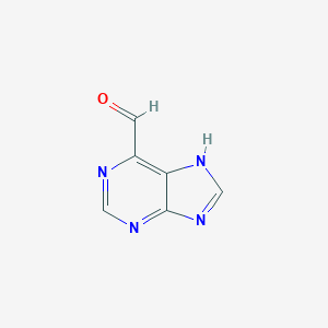 molecular formula C6H4N4O B104888 7H-purine-6-carbaldehyde CAS No. 17405-21-9