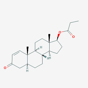 molecular formula C22H32O3 B104897 17beta-Hydroxy-5alpha-androst-1-en-3-one propionate CAS No. 16134-78-4
