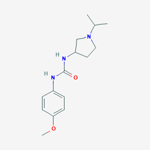 molecular formula C15H23N3O2 B010490 1-(1-Isopropyl-3-pyrrolidinyl)-3-(p-methoxyphenyl)urea CAS No. 19996-76-0