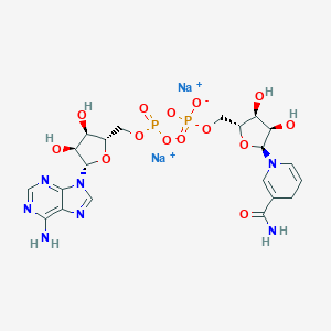 molecular formula C21H27N7Na2O14P2 B010491 Alpha-dihydrodiphosphopyridinenucleotidedisodiumsalt CAS No. 108321-31-9