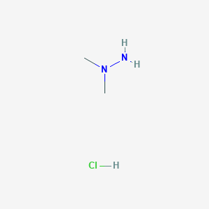 molecular formula C2H9ClN2 B104947 1,1-Dimethylhydrazine hydrochloride CAS No. 593-82-8