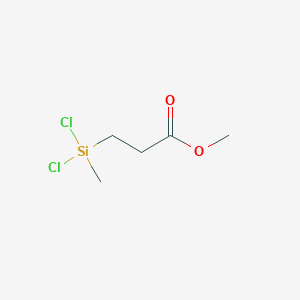 molecular formula C5H10Cl2O2Si B104955 2-(Carbomethoxy)ethylmethyldichlorosilane CAS No. 18163-42-3