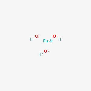 molecular formula EuH3O3 B104957 Europium hydroxide (Eu(OH)3) CAS No. 16469-19-5