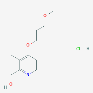 molecular formula C11H18ClNO3 B104964 (4-(3-Methoxypropoxy)-3-methylpyridin-2-yl)methanol hydrochloride CAS No. 675198-19-3