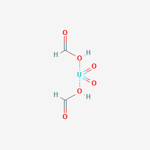 molecular formula C2H2O6U B104979 Uranium, bis(formato-kappaO)dioxo-, (T-4)- CAS No. 16984-59-1