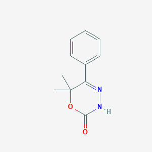 molecular formula C11H12N2O2 B010498 6,6-Dimethyl-5-phenyl-3H-1,3,4-oxadiazin-2-one CAS No. 105889-19-8
