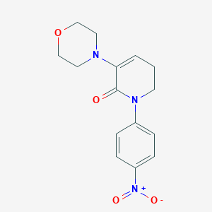 molecular formula C15H17N3O4 B104980 3-Morpholino-1-(4-nitrophenyl)-5,6-dihydropyridin-2(1H)-one CAS No. 503615-03-0