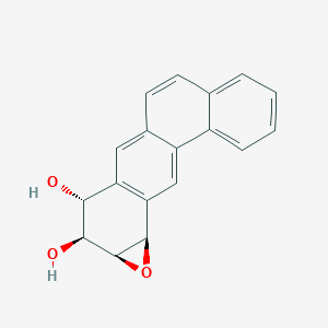 molecular formula C18H14O3 B104998 8,9-Dihydroxy-10,11-epoxy-8,9,10,11-tetrahydrobenz(a)anthracene CAS No. 64937-40-2