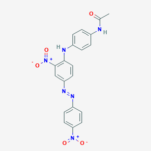 molecular formula C20H16N6O5 B105005 Acetamide, N-[4-[[2-nitro-4-[(4-nitrophenyl)azo]phenyl]amino]phenyl]- CAS No. 16432-46-5