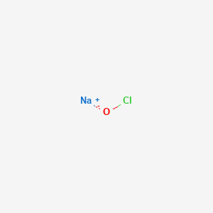 molecular formula NaClO<br>NaOCl<br>ClNaO B105023 次氯酸钠 CAS No. 7681-52-9
