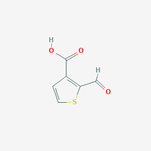 molecular formula C6H4O3S B010510 2-Formylthiophene-3-carboxylic acid CAS No. 19991-69-6