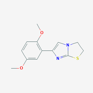 molecular formula C13H14N2O2S B010511 2,3-Dihydro-6-(2,5-dimethoxyphenyl)imidazo(2,1-b)thiazole CAS No. 100849-95-4