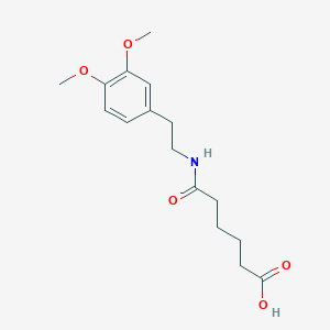 molecular formula C16H23NO5 B105154 6-[2-(3,4-Dimethoxyphenyl)ethylamino]-6-oxohexanoic acid CAS No. 7574-86-9