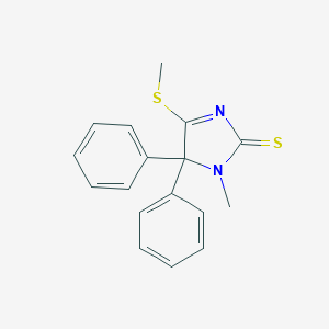 molecular formula C17H16N2S2 B105163 3-Imidazoline-2-thione, 1-methyl-4-(methylthio)-5,5-diphenyl- CAS No. 16116-39-5
