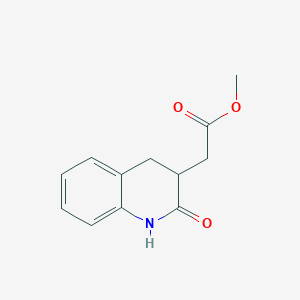 molecular formula C12H13NO3 B105172 Methyl 2-(2-oxo-1,2,3,4-tetrahydroquinolin-3-yl)acetate CAS No. 61164-72-5