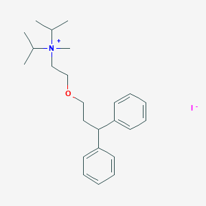 molecular formula C24H36INO B010518 Diisopropyl(2-(3,3-diphenylpropoxy)ethyl)methylammonium iodide CAS No. 102571-24-4
