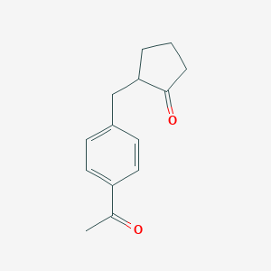 molecular formula C14H16O2 B105231 2-[(4-Acetylphenyl)methyl]cyclopentan-1-one CAS No. 96824-28-1