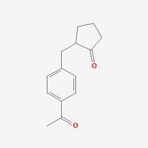 molecular formula C14H16O2 B105231 2-(4-Acetylbenzyl)cyclopentanone CAS No. 96824-28-1
