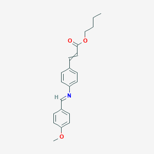 molecular formula C21H23NO3 B105253 Butyl 4-[(4-Methoxybenzylidene)amino]cinnamate CAS No. 16833-17-3